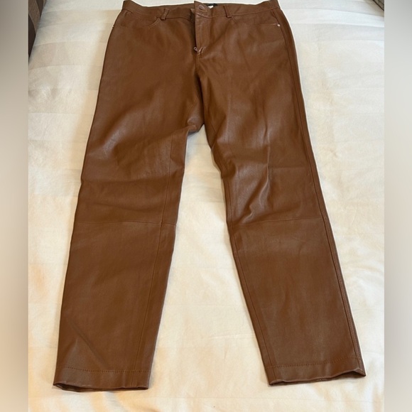Lafayette 148 New York Lambskin Leather Vicuña Pants. Never worn - Picture 7 of 9